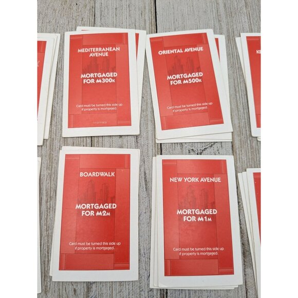 Monopoly Electronic Banking 2011 Replacement Property Cards Complete - Picture 6 of 8